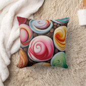 クリーミーな渦巻き クッション (ブランケット)