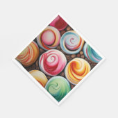 クリーミーな渦巻き スタンダードランチョンナプキン (角)