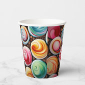 クリーミーな渦巻き 紙コップ (正面)