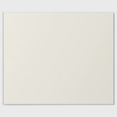 クリーミーな白無地の色 ラッピングペーパー (フラット)