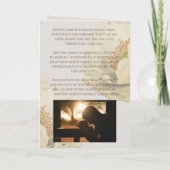 クリーミーな白花模様折葬式プログラム プログラム (裏面)