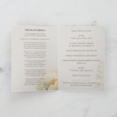 クリーミーな白花模様折葬式プログラム プログラム (内部)