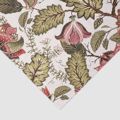 クリーミーな背景の素朴なヴィンテージのペイズリーの花 薄葉紙 (詳細)