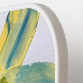 クリーミーな花びらズバイリディアのアートサングリア ピックルボールラケット (左詳細)