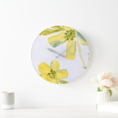 クリーミーな花びらズバイリディアのアートサングリア ラージ壁時計 (ホーム)