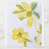 クリーミーな花びらズバイリディアのアートサングリア ワインラベル (シングルラベル)