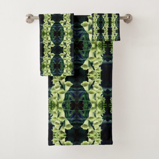 クリーミーな花袋の花の抽象芸術 バスタオルセット (インサイチュ)