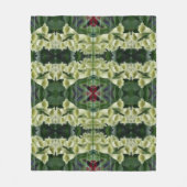 クリーミーな花袋の花の抽象芸術 フリースブランケット (正面)