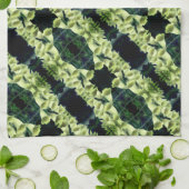 クリーミーな花袋花抽象芸術模様 キッチンタオル (折り畳み)