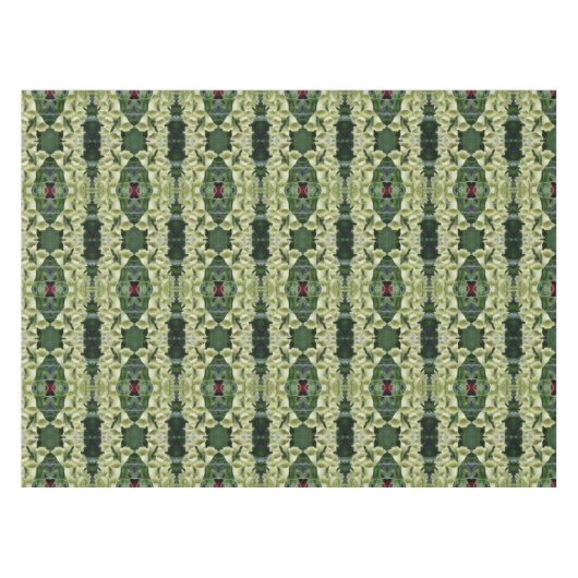 クリーミーな花袋花抽象芸術模様 テーブルクロス (正面(横))