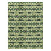 クリーミーな花袋花抽象芸術模様 テーブルクロス (正面)