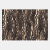 クリーミーな茶色のチョコレートの渦巻き誕生日 ラッピングペーパーシート (正面3)