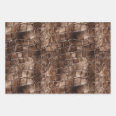 クリーミーな茶色のチョコレートの渦巻き誕生日 ラッピングペーパーシート (正面2)