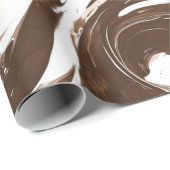 クリーミーな茶色のチョコレートの渦巻き誕生日 ラッピングペーパー (ロールコーナー)