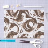 クリーミーな茶色のチョコレートの渦巻き誕生日 薄葉紙 (クラフト)