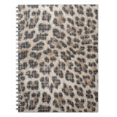 クリーミーな茶色のヒョウの輝き ノートブック (正面)