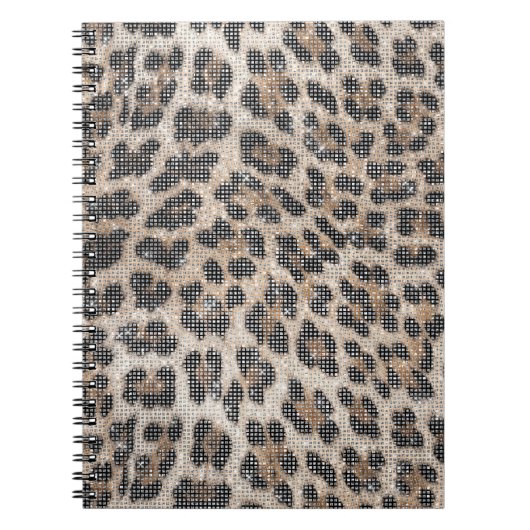 クリーミーな茶色のヒョウの輝き ノートブック (正面)