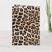 クリーミーな茶色のヒョウ柄 カード (裏面)