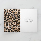 クリーミーな茶色のヒョウ柄 カード (内部)