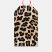クリーミーな茶色のヒョウ柄 ギフトタグ (裏面)