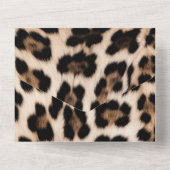 クリーミーな茶色のヒョウ オールインワン招待状 (裏面)
