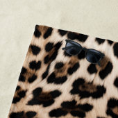 クリーミーな茶色のヒョウ ビーチタオル (インサイチュ)