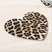 クリーミーな茶色のヒョウ ペーパーコースター (アングル)
