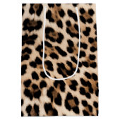 クリーミーな茶色のヒョウ ミディアムペーパーバッグ (裏面)