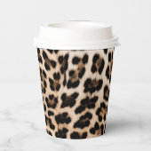 クリーミーな茶色のヒョウ 紙コップ (裏面)