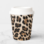 クリーミーな茶色のヒョウ 紙コップ (正面)