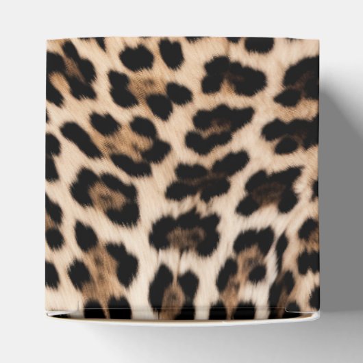 クリーミーな茶色のブラックヒョウの印刷結婚動物の フェイバーボックス (上部)