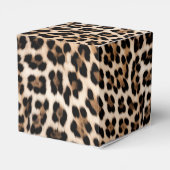 クリーミーな茶色のブラックヒョウの印刷結婚動物の フェイバーボックス (裏面サイド)