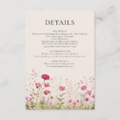 クリーミーエレガントな野生の結婚花 エンクロージャーカード (正面)