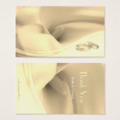 クリーミーカラリリー結婚ズリングや輪メッセージカード (正面&裏面)