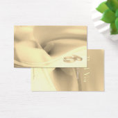 クリーミーカラリリー結婚ズリングや輪メッセージカード (デスク)