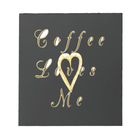 クリーミーコーヒーラバーズデザイン ノートパッド (正面)