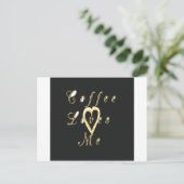 クリーミーコーヒーラバーズデザイン ポストカード (スタンド正面)