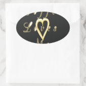 クリーミーコーヒーラバーズデザイン 楕円形シール (バッグ)