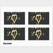 クリーミーコーヒーラバーズデザイン 長方形シール (シート)