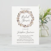 クリーミーバラフローラリースブライダルシャワー招待状 招待状 (スタンド正面)