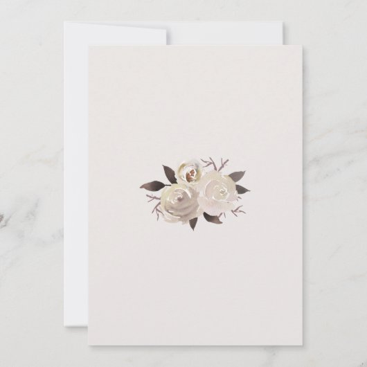 クリーミーバラリース結婚式招待状 招待状 (裏面)