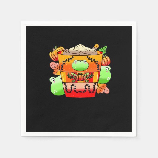 クリーミーパンプキンスパイスラテシーズン スタンダードカクテルナプキン (正面)