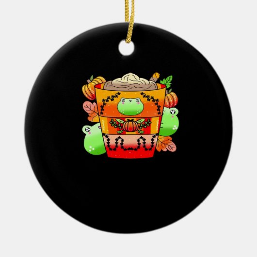 クリーミーパンプキンスパイスラテシーズン セラミックオーナメント (正面)