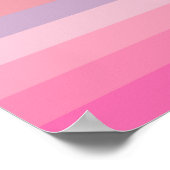 クリーミーピンクストライプ色 ポスター (角)