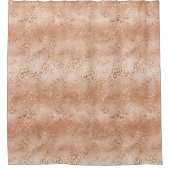 クリーミーピーチバラ赤面レオパードプリント  シャワーカーテン (正面)