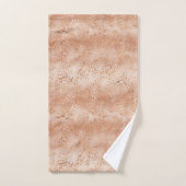 クリーミーピーチバラ赤面レオパードプリント     バスタオルセット (ハンドタオル)