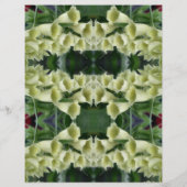 クリーミーフォックスグローブフラワー抽象芸術スクラップブック紙 (裏面)