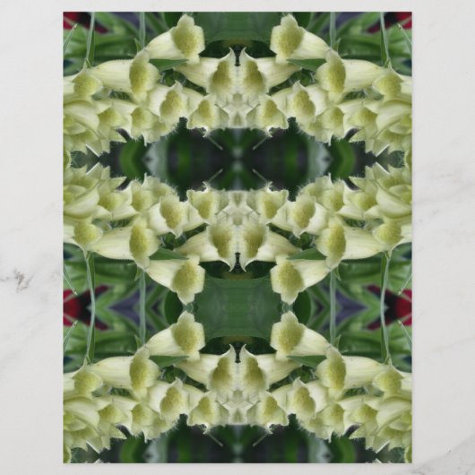 クリーミーフォックスグローブフラワー抽象芸術スクラップブック紙 (裏面)