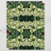 クリーミーフォックスグローブフラワー抽象芸術スクラップブック紙 (正面/裏面)