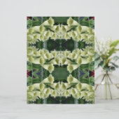 クリーミーフォックスグローブフラワー抽象芸術スクラップブック紙 (スタンド正面)